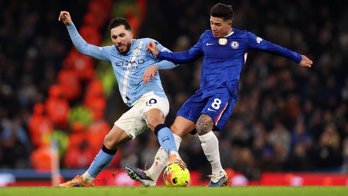 Manchester City ditahan Chelsea 1-1 dalam lanjutan Liga Inggris 2025/2026. (Foto: Carl Recine/Getty Images)