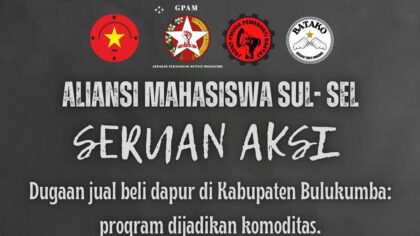 Dugaan Jual Beli Dapur MBG di Bulukumba, Aliansi Mahasiswa Sulsel Geram
