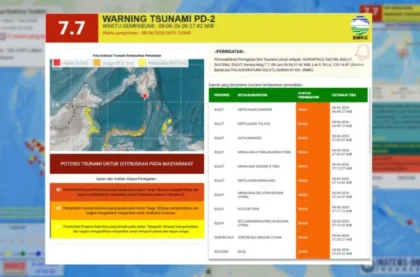 Daftar Wilayah Sulawesi Utara Berstatus Siaga dan Waspada Tsunami Menurut BMKG
