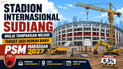 Progres Stadion Sudiang Terus Dikebut, Siap Jadi Markas PSM