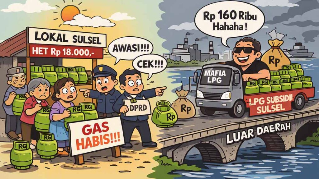 Antrean Mengular di SPBU, Gas Melon Sulsel Diduga Terbang ke Kendari