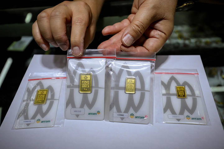Harga emas Antam anjlok Rp 25 ribu ke Rp 2,6 juta/gram, di Galeri24 Rp 2,57 juta